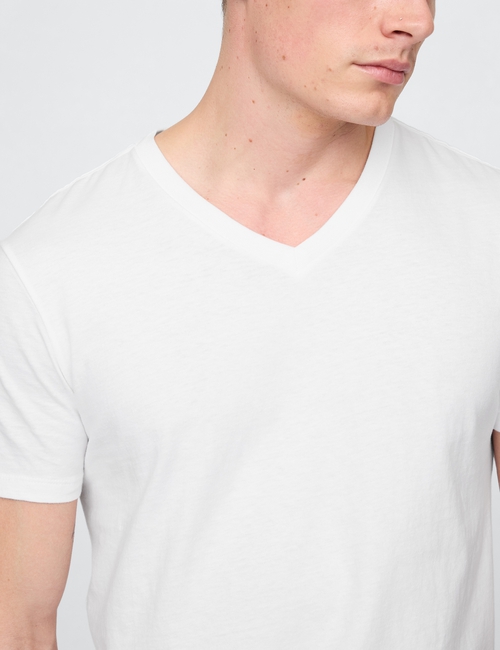 Cotton Jersey V-Neck T-Shirt