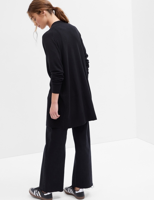 Long Open-Front Cardigan
