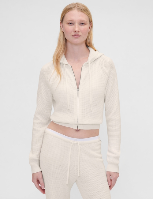 GAP X SUMMER FRIDAYS WAFFLE CASHSOFT HOODIE