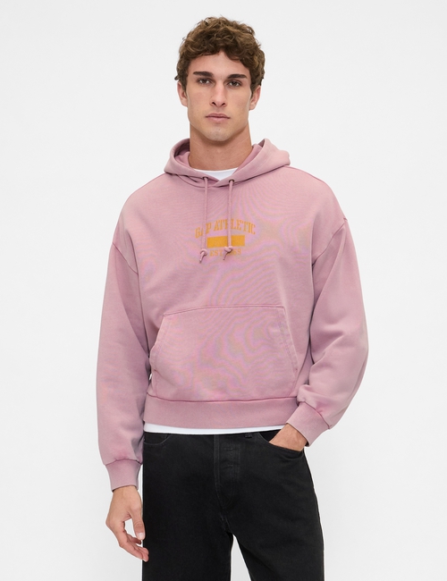 Heavyweight Oversized Logo Crop Hoodie