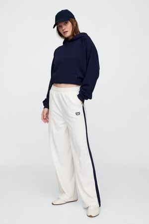 Vintage Soft Wide-Leg Logo Track Pants