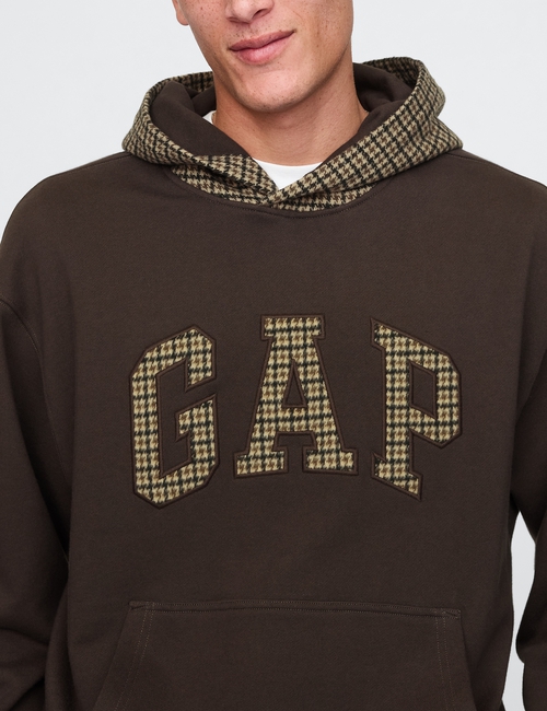 Houndstooth Logo Hoodie