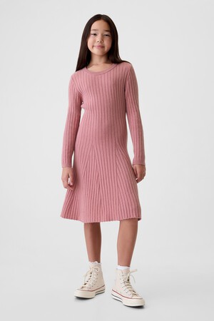 Kids CashSoft Rib Sweater Dress