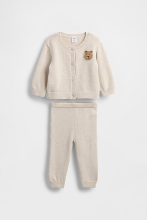 LS BEAR PKT CARDI SWT SET