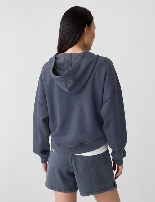 Relaxed Gap Mini-Logo Cropped Hoodie