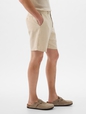 8" Linen-Cotton Shorts