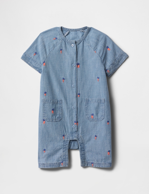Baby Peter Rabbit™ Chambray Shorty One-Piece