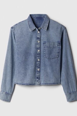 Cropped Denim Shirt