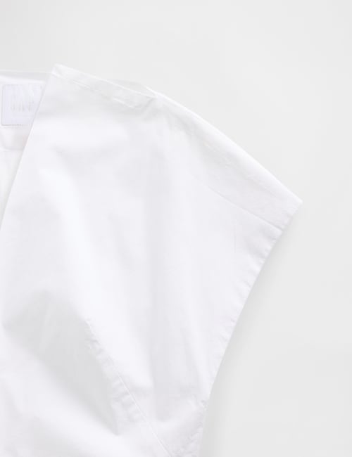 GAP STUDIO SHORT SLEEVE WOVEN SHIRT BODYSUIT