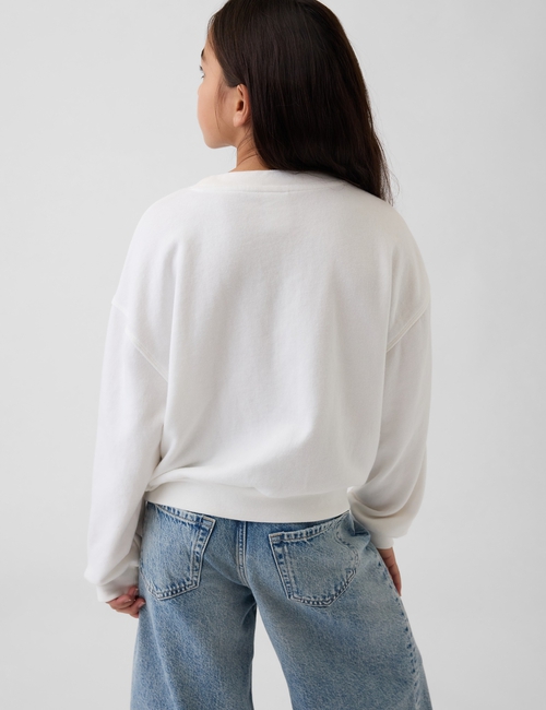 Kids Oversized Wedge Flippy-Sequin Graphic Sweatshirt