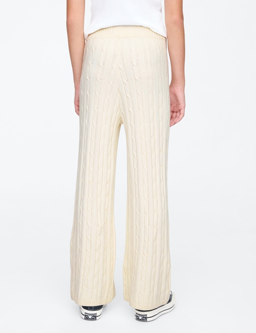 Kids CashSoft Cable-Knit Sweater Pants