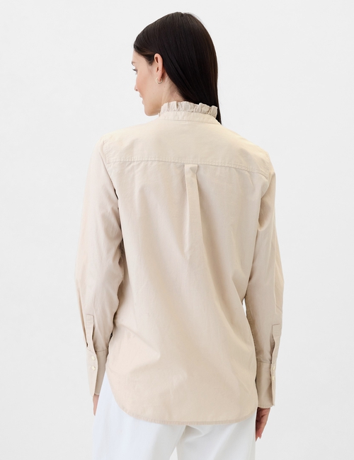 Classic Poplin Ruffle Shirt