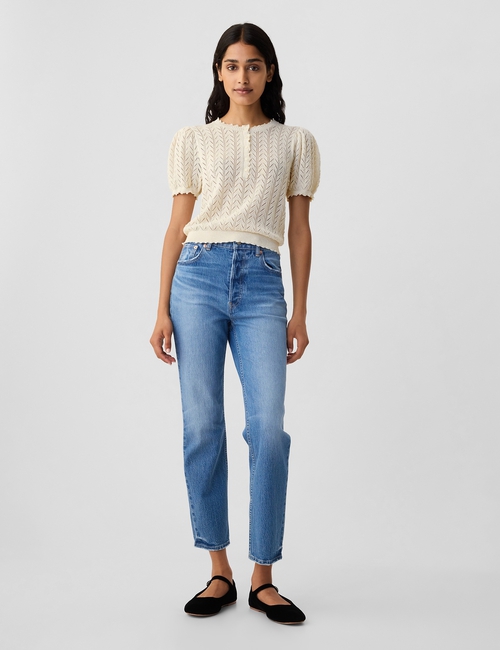 Gap × DÔEN Linen-Blend Pointelle Sweater