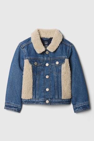 babyGap Sherpa Heart Icon Denim Jacket
