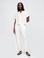 Crinkle Gauze Easy Barrel Pants