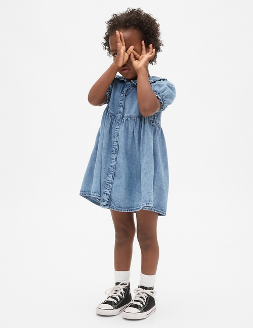 Baby & Toddler Denim Ruffle Dress