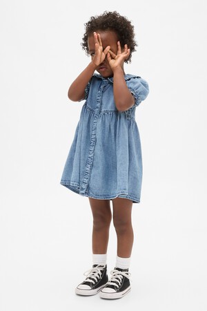 Baby & Toddler Denim Ruffle Dress