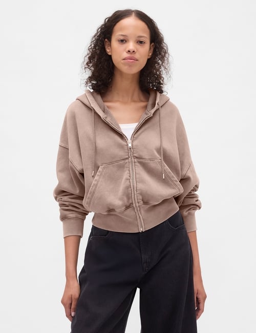 VintageSoft Full-Zip Wedge Hoodie