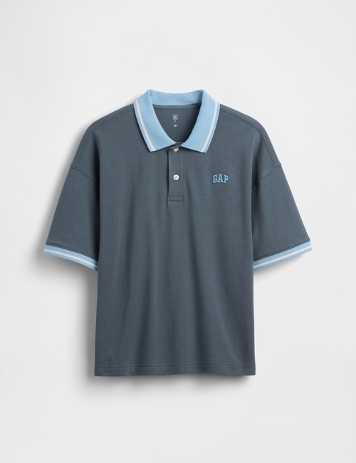 Kids Oversized Gap Logo Pique Polo Shirt