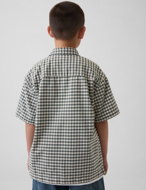 Kids Relaxed Plaid Oxford Shirt