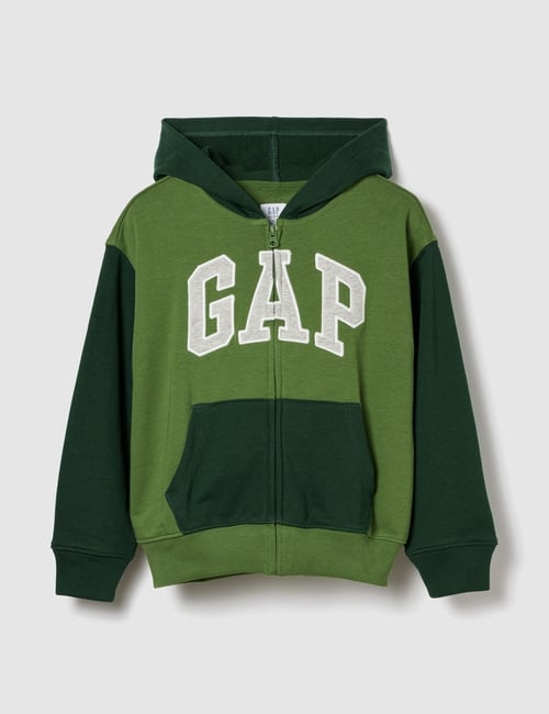 Kids Relaxed Gap Logo Colorblock Zip Hoodie