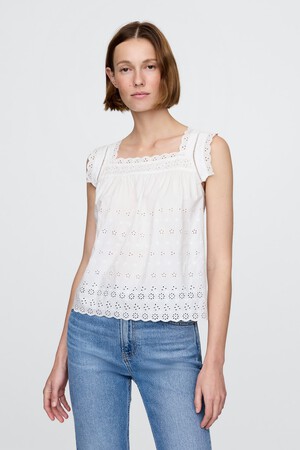 Gap × DÔEN Eyelet Top