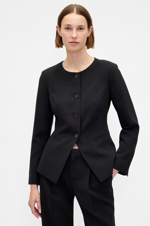 Collarless Blazer