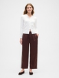 Relaxed Straight-Leg Stripe Satin Pants