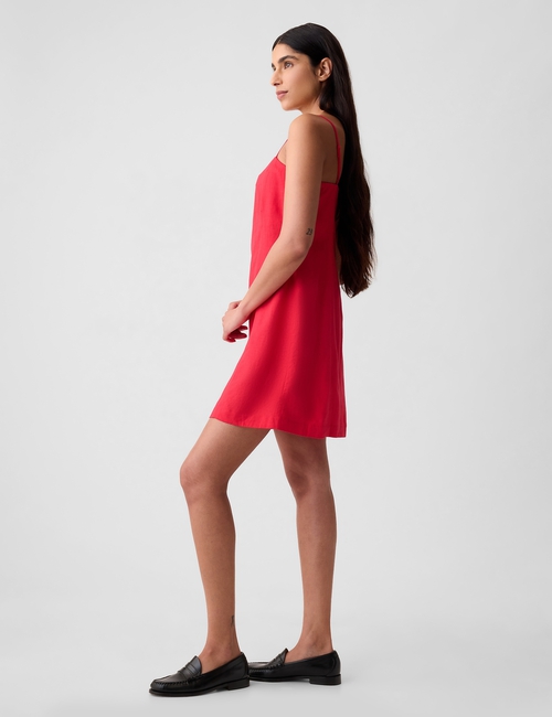 Linen-Blend Mini Dress