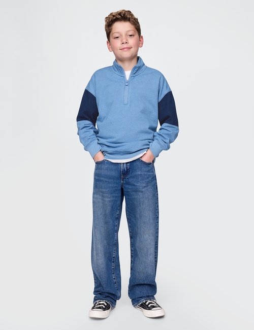 Kids Vintage Soft Half-Zip Logo Pullover