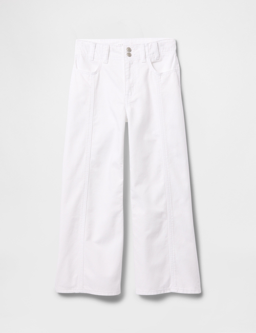 Kids High Rise Stride Wide-Leg Ankle Jeans