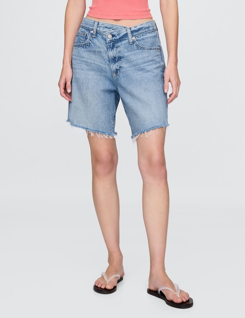 8" Mid Rise '90s Loose Denim Bermuda Shorts