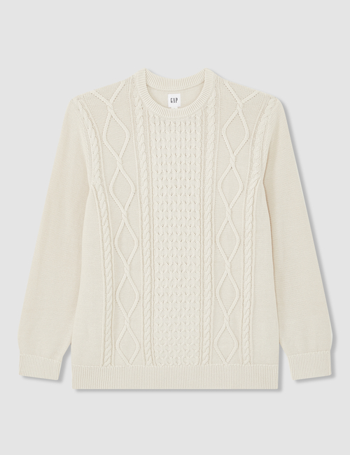 Relaxed Cable-Knit Sweater