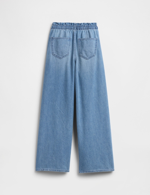 Kids High Rise Pull-On Paperbag Baggy Jeans