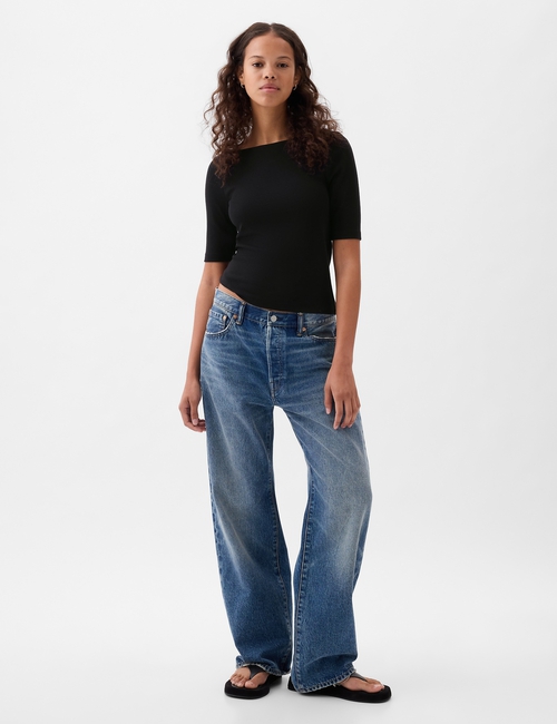 Modern Ballet-Back Cropped T-Shirt