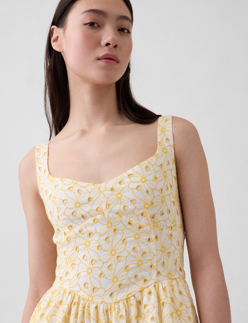 SL CORSET DRESS - ALL OVER EYELET