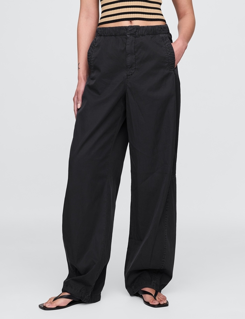Low Rise Barrel Parachute Pants