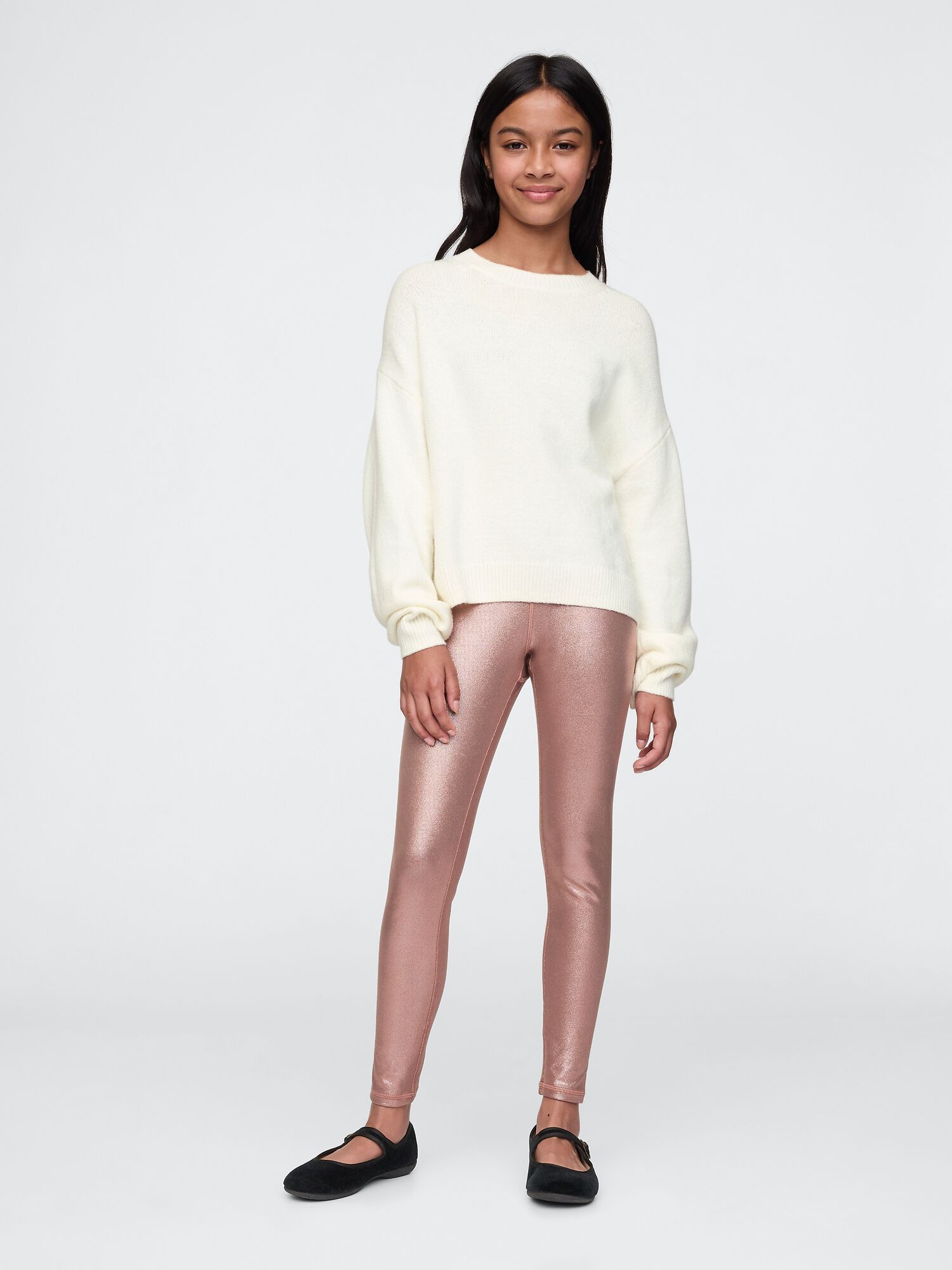 Shop Kids Metallic Leggings for GAP UAE