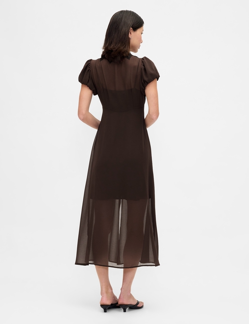 SS VNECK LACE TRIM MAXI DRESS
