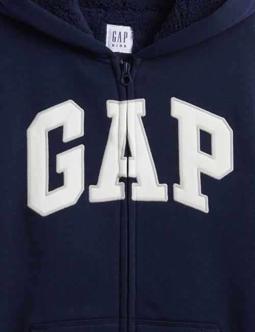 Kids Gap Logo Sherpa Zip Hoodie