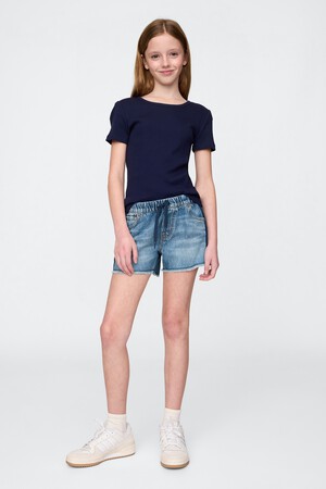 Kids Low Rise Easy Denim Shorts