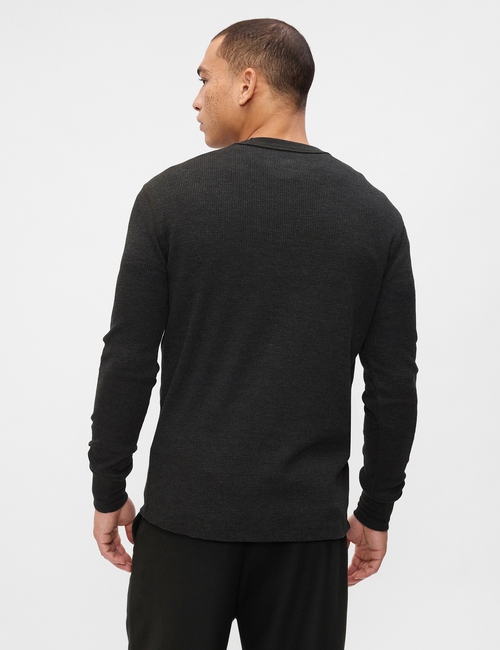 Waffle-Knit Crewneck T-Shirt