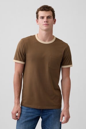 Everyday Soft Ringer Pocket T-Shirt