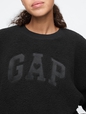Oversized Sherpa Heart Logo Sweatshirt