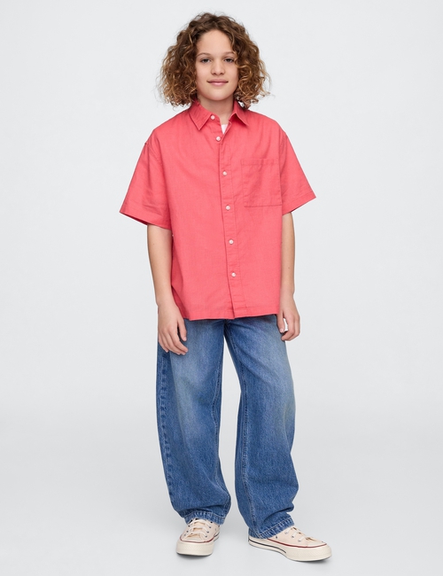 Kids Linen-Cotton Relaxed Shirt