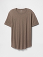 Lived-In Curved Hem Crewneck T-Shirt