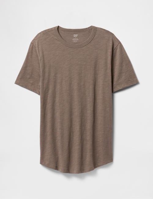 Lived-In Curved Hem Crewneck T-Shirt
