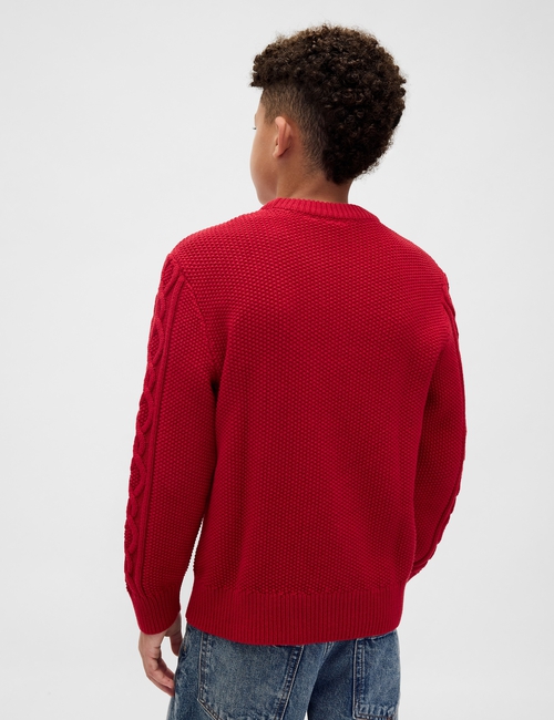 Kids Cable-Knit Crewneck Sweater