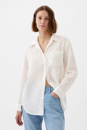 100% Linen Boyfriend Shirt