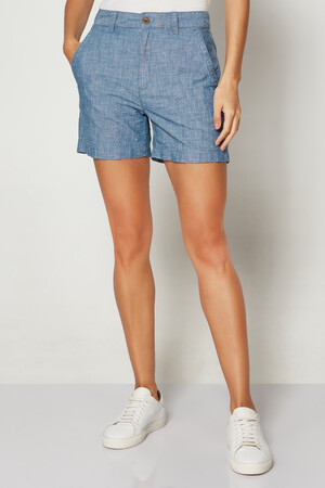 5" High Rise Chambray Shorts